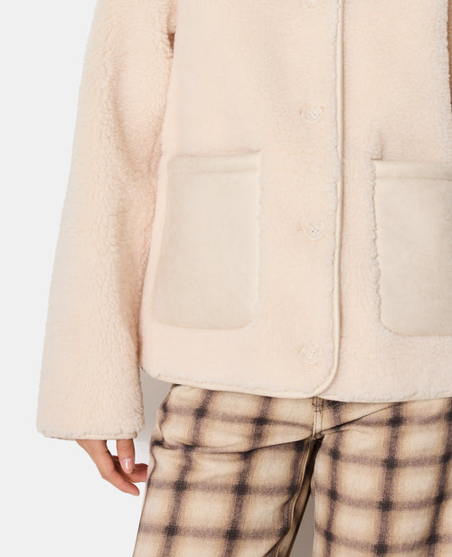 Blouson en sherpa façon peau lainée - PIMKIE - 2