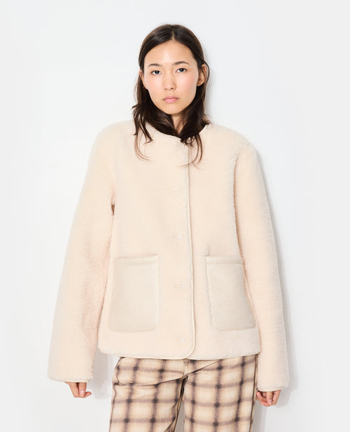 Blouson en sherpa façon peau lainée - PIMKIE - 5