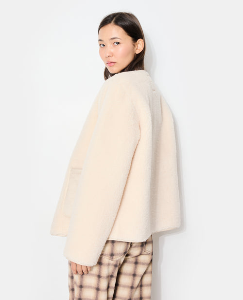 Blouson en sherpa façon peau lainée - PIMKIE - 6