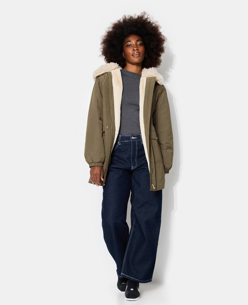Parka doublée fourrure avec capuche - PIMKIE - 3