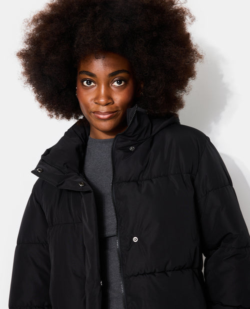 Doudoune longue avec capuche - PIMKIE - 1