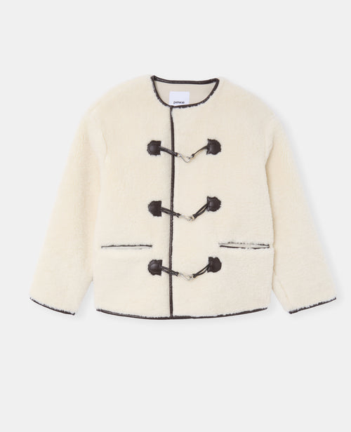 Blouson droit en sherpa avec attaches mousqueton - PIMKIE - 4