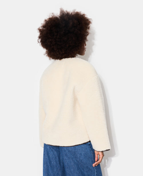 Blouson droit en sherpa avec attaches mousqueton - PIMKIE - 6