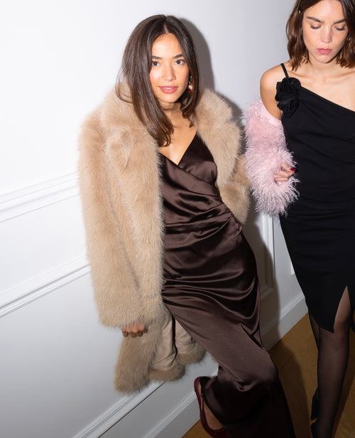 Manteau en fourrure avec col - PIMKIE - 1