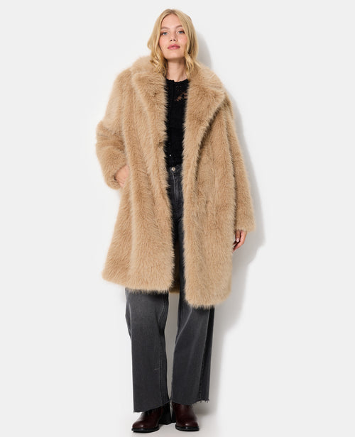 Manteau en fourrure avec col - PIMKIE - 1