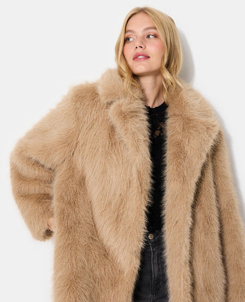 Manteau en fourrure avec col - PIMKIE - 2