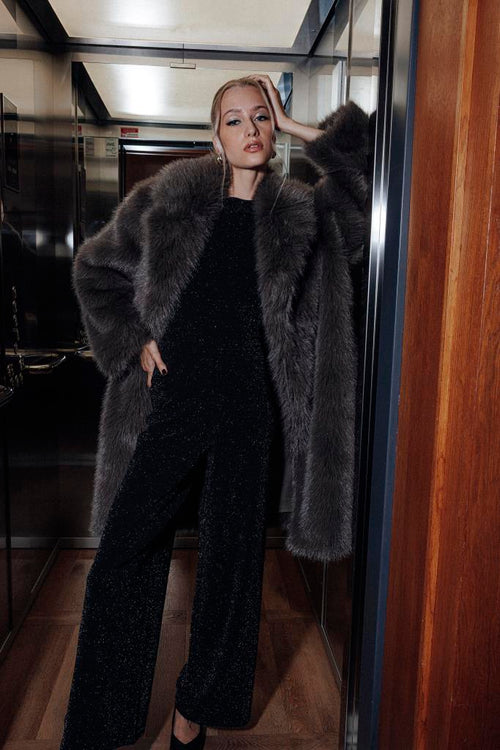 Manteau en fourrure avec col - PIMKIE - 1