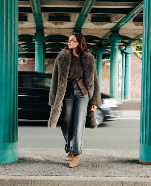 Manteau en fourrure avec col - PIMKIE - 1