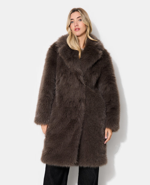 Manteau en fourrure avec col - PIMKIE - 3