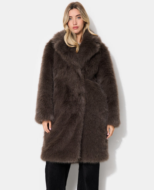 Manteau en fourrure avec col - PIMKIE - 5