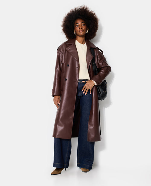 Trench en simili avec ceinture - PIMKIE - 1