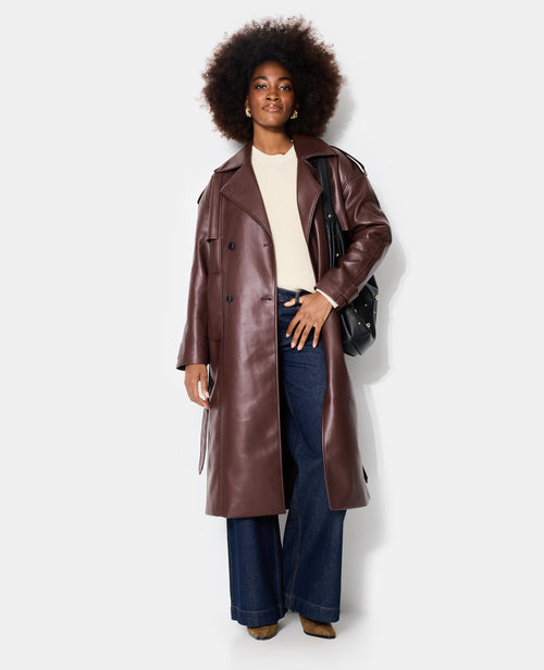 Trench en simili avec ceinture - PIMKIE - 5