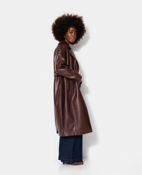 Trench en simili avec ceinture - PIMKIE - 8