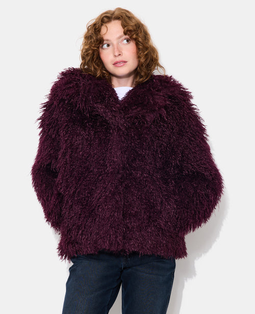 Manteau shaggy en fourrure bouclée - PIMKIE - 5