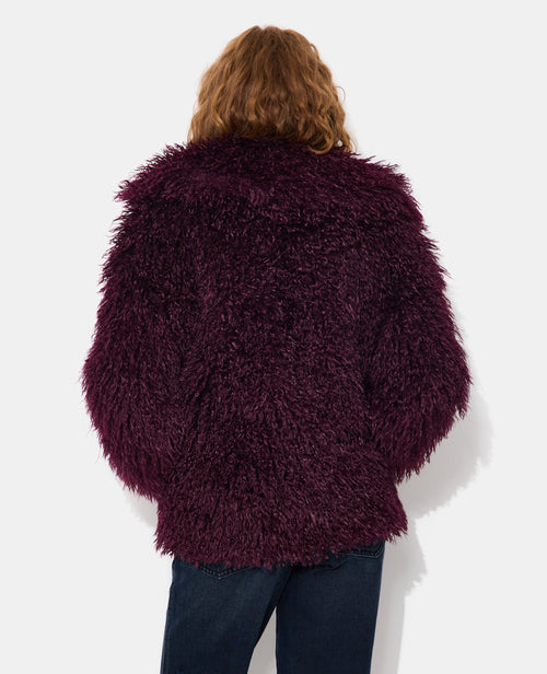 Manteau shaggy en fourrure bouclée - PIMKIE - 6