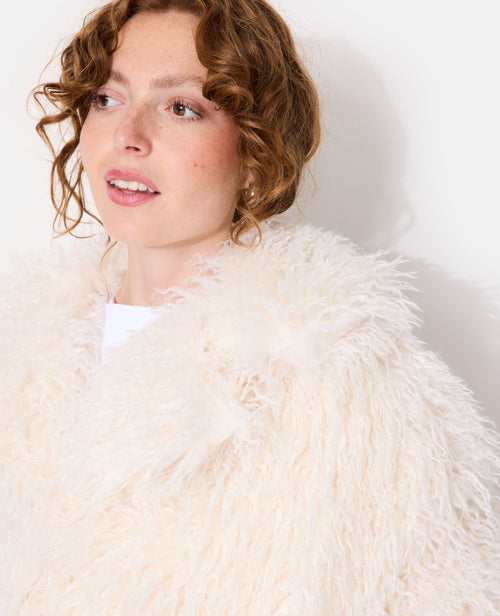 Manteau shaggy en fourrure bouclée - PIMKIE - 2