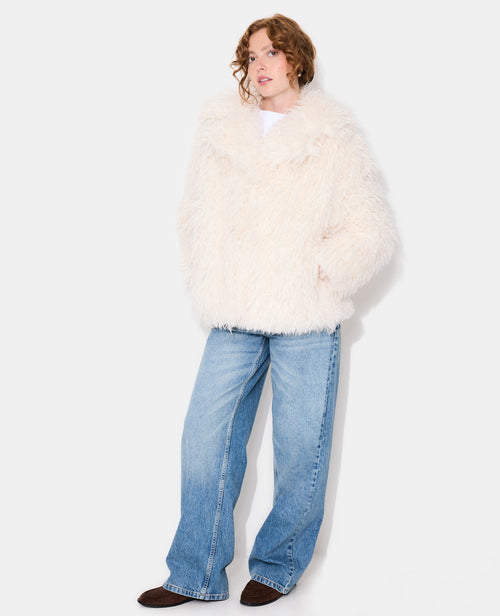 Manteau shaggy en fourrure bouclée - PIMKIE - 3