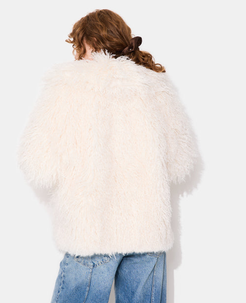 Manteau shaggy en fourrure bouclée - PIMKIE - 6