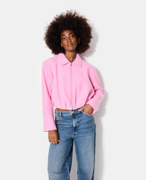 Manteau court drap de laine forme boule - PIMKIE - 2