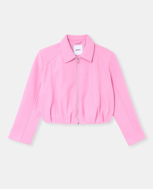 Manteau court drap de laine forme boule - PIMKIE - 4