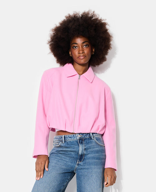 Manteau court drap de laine forme boule - PIMKIE - 5