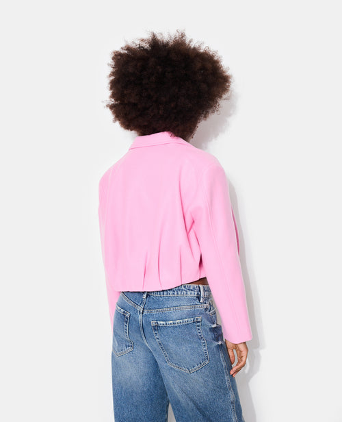 Manteau court drap de laine forme boule - PIMKIE - 6