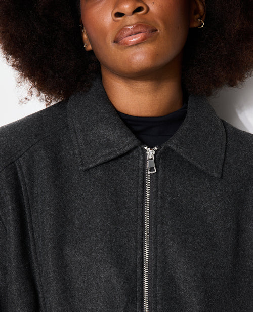 Manteau court drap de laine forme boule - PIMKIE - 2