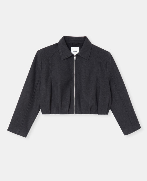Manteau court drap de laine forme boule - PIMKIE - 4