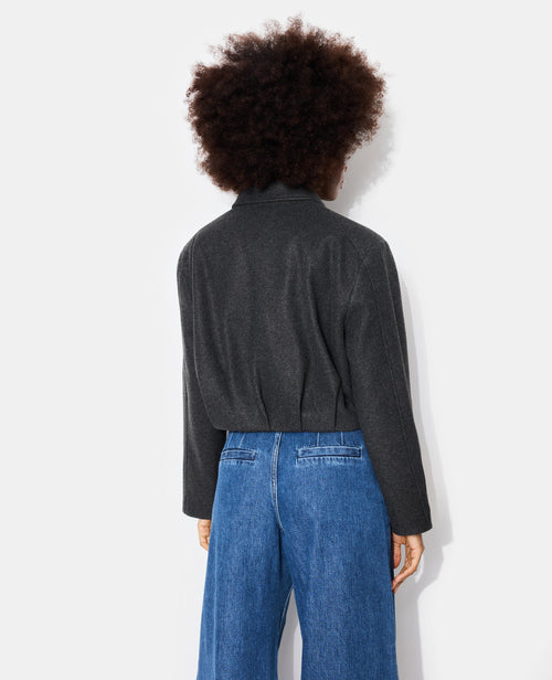 Manteau court drap de laine forme boule - PIMKIE - 6
