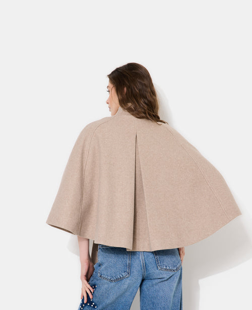 Manteau court cape drap de laine avec ceinture - PIMKIE - 6