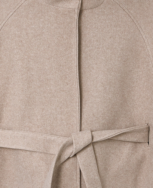 Manteau court cape drap de laine avec ceinture - PIMKIE - 3