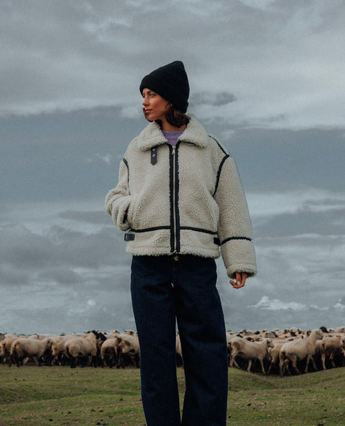 Blouson sherpa façon peau lainée - PIMKIE - 1