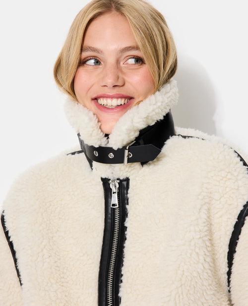 Blouson sherpa façon peau lainée - PIMKIE - 2