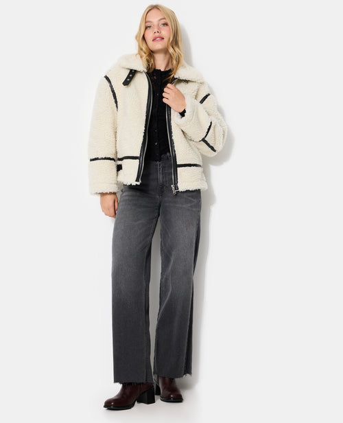 Blouson sherpa façon peau lainée - PIMKIE - 3
