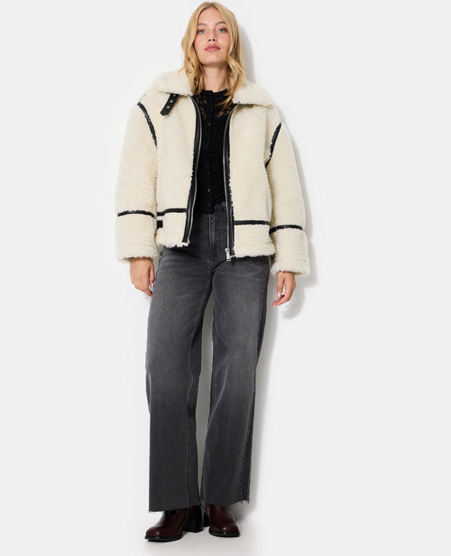 Blouson sherpa façon peau lainée - PIMKIE - 5