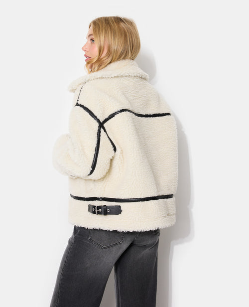Blouson sherpa façon peau lainée - PIMKIE - 6