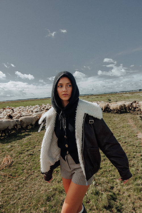 Blouson en simili avec grand col fourrure - PIMKIE - 2