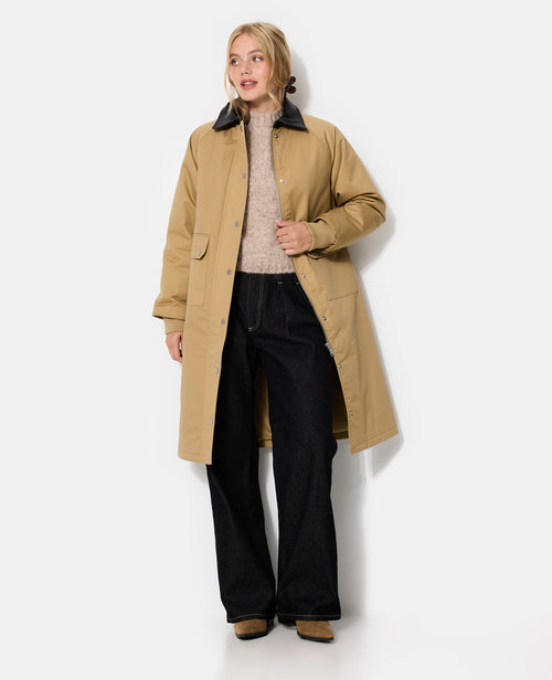 Parka longue intérieur matelassé avec col simili - PIMKIE - 1