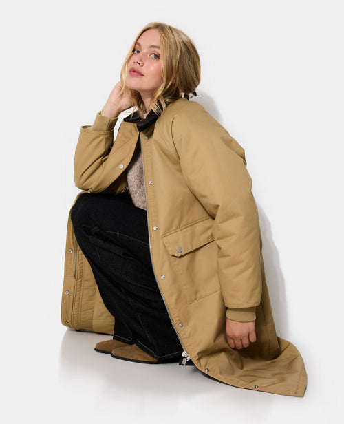 Parka longue intérieur matelassé avec col simili - PIMKIE - 3