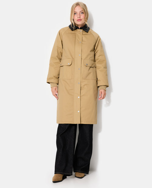 Parka longue intérieur matelassé avec col simili - PIMKIE - 5