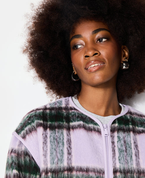 Manteau court matelassé motif carreaux - PIMKIE - 2