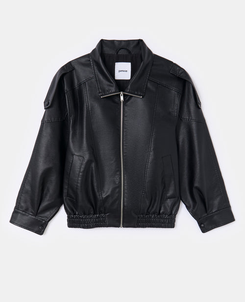 Blouson oversize vintage en simili - PIMKIE - 4
