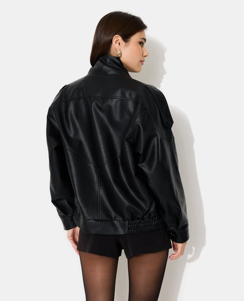 Blouson oversize vintage en simili - PIMKIE - 6