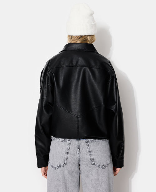 Blouson oversize vintage en simili - PIMKIE - 6