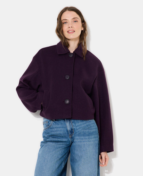 Manteau court effet drap de laine - PIMKIE - 1