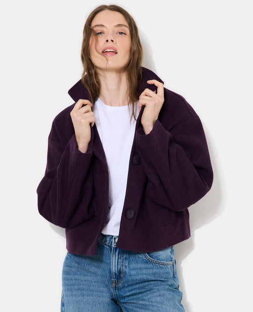 Manteau court effet drap de laine - PIMKIE - 1