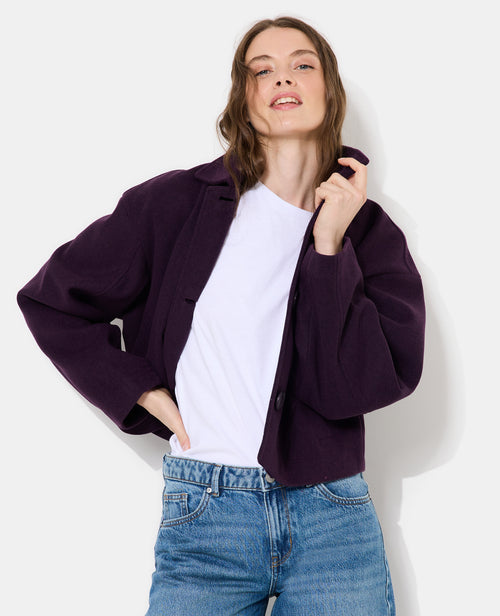 Manteau court effet drap de laine - PIMKIE - 8