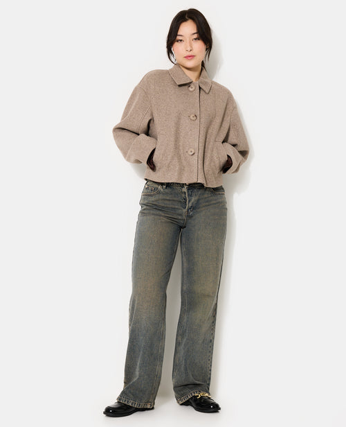 Manteau court effet drap de laine - PIMKIE - 3