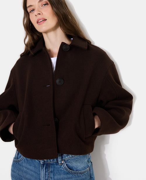 Manteau court effet drap de laine - PIMKIE - 5