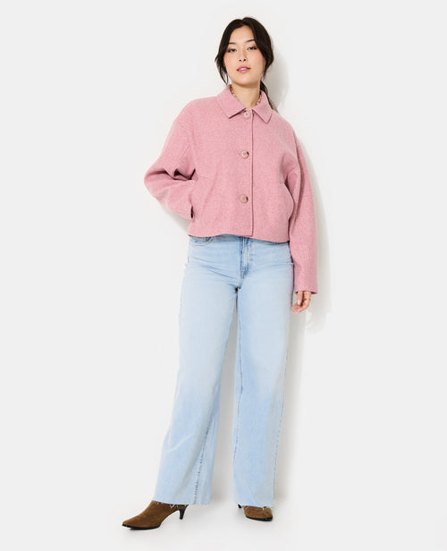 Manteau court effet drap de laine - PIMKIE - 3